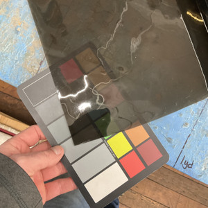 ABBEYSHEA Ultra Clear vinyl, 30 guage Clear  With Paper Fabric by the Yard | Home Decor Fabric | 54.00" Wide