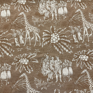 Artistry Land of Toile Woven Cognac | Home Decor Fabric | 56.5" Wide