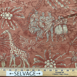 Artistry Land of Toile Woven Paprika | Home Decor Fabric | 56.5" Wide