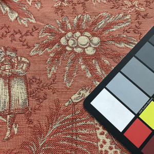 Artistry Land of Toile Woven Paprika | Home Decor Fabric | 56.5" Wide