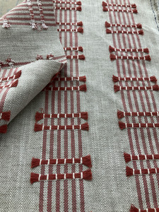 Swavelle Day Dreamer Woven Embroidered Rouge | Home Decor Fabric | 53.5" Wide