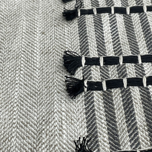 Swavelle Day Dreamer Woven Embroidered Noir | Home Decor Fabric | 53.5" Wide