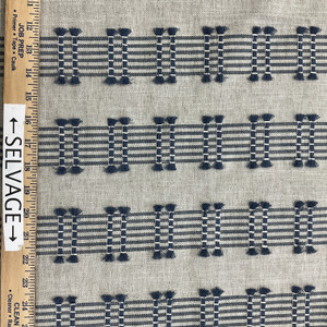 Swavelle Day Dreamer Woven Embroidered Blue | Home Decor Fabric | 53.5" Wide