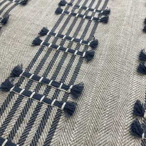 Swavelle Day Dreamer Woven Embroidered Blue | Home Decor Fabric | 53.5" Wide