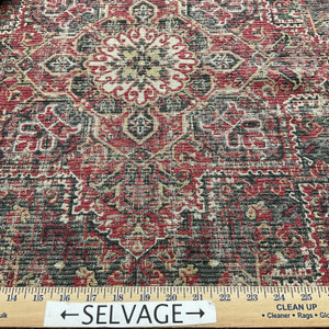 Swavelle Riggs Woven Chenille Ruby | Home Decor Fabric | 56.5" Wide