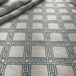 Bella Dura Home Indoor/Outdoor Performance Fair And Square Woven Seaglass | Home Decor Fabric | 54" Wide