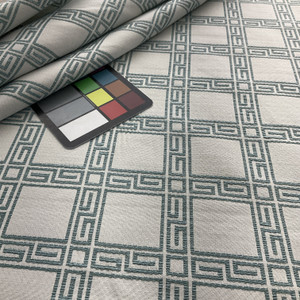 Bella Dura Home Indoor/Outdoor Performance Fair And Square Woven Seaglass | Home Decor Fabric | 54" Wide