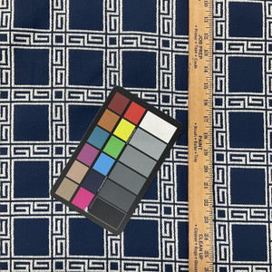 Bella Dura Home Indoor/Outdoor Performance Fair And Square Woven Indigo Blue | Home Decor Fabric | 54" Wide