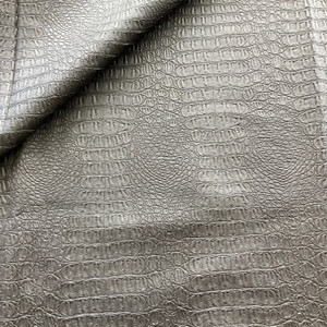 Faux Leather Gator Dark Coffee Brown | Heavyweight Faux Leather Upholstery | Home Decor Upholstery | 54" Wide