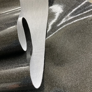 Sparkle Vinyl Black | Medium Weight Vinyl Fabric | Home Decor Fabric | 54" Wide