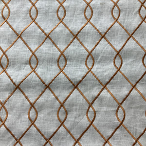 Pumpkin Suburban Home Embroidered RicoPapaya | Home Decor Fabric | 54" Wide