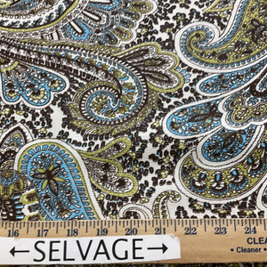 Premier Prints Paisley Chocolate | Medium Weight Duck Fabric | Home Decor Fabric | 54" Wide