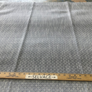 Diamond Weave in Charcoal Grey / Sky Blue / White | Upholstery Fabric | Heavy Weight | 54" Wide | By the Yard