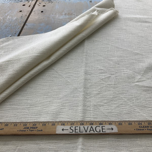 Solid Off White Slub Weave | Upholstery Fabric | Linen Like | Medium Weight | 54" Wide | By the Yard