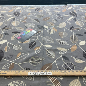 Covington Carson | Urban Grey | Printed Cotton Drapery Fabric | 54" Wide |