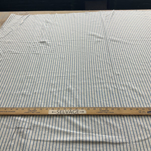 Blue White Lightweight Stripe Fabric | Home Decor | 54" Wide | By The Yard