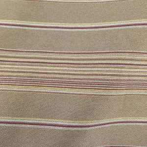 2.875 Yard Piece of Golden Brown Fabric Twill Maroon Pinstripe Clothing, Drapery Fabric By The Yard