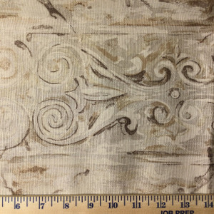 5 Yard Piece of Rodin Decorative Shabby Stripes Brown | Home Decor Fabric | Upholstery / Drapery | 54" Wide | By the Yard