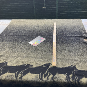 Howling Wolves Fleece | Black Taupe | Apparel Craft Fabric