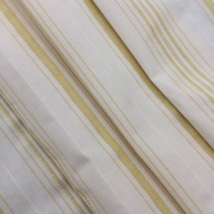 5.25 Yard Piece of Vertical Stripes in Butter Yellow | Home Decor / Drapery Fabric | 54" Wide | By the Yard
