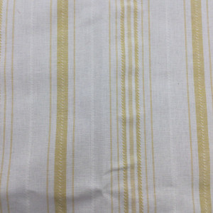 5.25 Yard Piece of Vertical Stripes in Butter Yellow | Home Decor / Drapery Fabric | 54" Wide | By the Yard