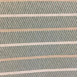 2.33 Yard Piece of Light Blue-Green Herringbone Pinstripe Upholstery Fabric | Extra Heavy Weight
