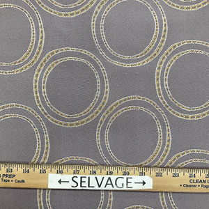 4.5 Yard Piece of Muted Purple and Gold Polyester Upholstery & Curtain Fabric | 54"W By The Yard