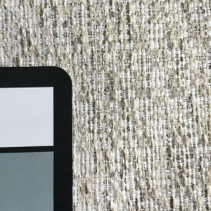 3 Yard Piece of Off White / Gray Textured Weave | Kirkpatrick in Graphite by Richloom | Heavy Upholstery Fabric | 54" Wide | By the Yard