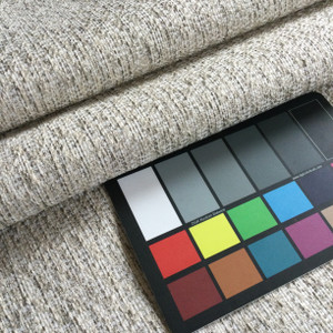 4 Yard Piece of Off White / Gray Textured Weave | Kirkpatrick in Graphite by Richloom | Heavy Upholstery Fabric | 54" Wide | By the Yard