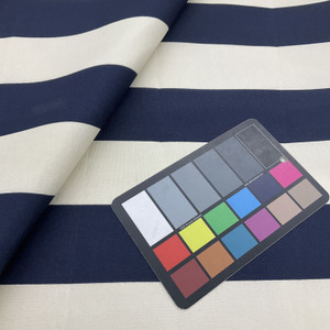 3.5 Yard Piece of Premier Prints Indoor/Outdoor Vertical Stripe Deep Blue | Medium Weight Outdoor Fabric | Home Decor Fabric | 54" Wide