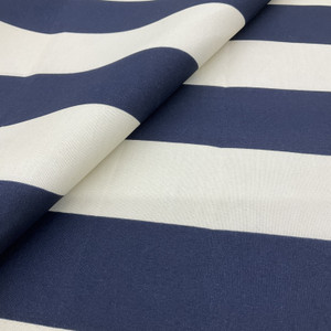 3.5 Yard Piece of Premier Prints Indoor/Outdoor Vertical Stripe Deep Blue | Medium Weight Outdoor Fabric | Home Decor Fabric | 54" Wide
