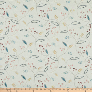 3.5 Yard Piece of Swavelle Prize Winner Embroidered Duck Garden | Medium Weight Duck Fabric | Home Decor Fabric | 55" Wide