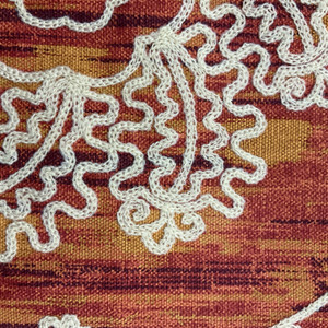 4.3 Yard Piece of Mythical Medallion in Spice Upholstery / Drapery Fabric | IMAN | 54 Wide | BTY