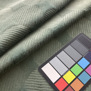 4.5 Yard Piece of Green Geometric Faux Fur Fabric | Apparel/ Costumes | 56" Wide | By The Yard