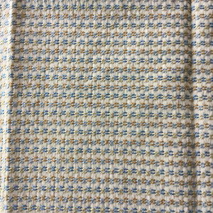 2.75 Yard Piece of Tan with Blue Woven Texture | Upholstery Fabric | 56 W | By the Yard | Durable