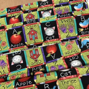 One, Two, Three By Susan Winget | Quilting Fabric | Teacher Themed | 100% Cotton | 44" Wide | By the Yard