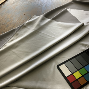 Silver Silky Satin 100% Polyester | Lightweight Apparel Fabric