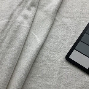 White Brushed Back Sweatshirt  Knit  Solid Tube Knit Fabric |  Circular Tube Clothing and Apparel |  Medium weight | 50" circumference | Sold by linear Yard