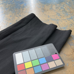 Black Solid Grid Knit  Jersey Knit Tube Fabric |  Circular | Clothing and Apparel | Medium weight | 40 " circumference | Sold by the Yard