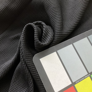 Black Solid Grid Knit  Jersey Knit Tube Fabric |  Circular | Clothing and Apparel | Medium weight | 40 " circumference | Sold by the Yard