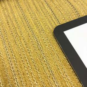 2 Yard Piece of Stillwater in color Bamboo | Golden Yellow Subtle Stripes | Upholstery / Drapery Fabric  | 54" Wide | By the Yard | Durable