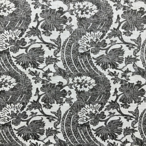 Brevard in Cinder | Home Decor Fabric | Large Scale Floral in Grey / White  | Waverly | Medium Weight | 54" Wide | By the Yard