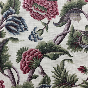 Danielle in Woodrose | Home Decor Fabric | Large Scale Floral Pink / Plum | Braemore | Medium Weight Basketweave | 54" Wide | By the Yard