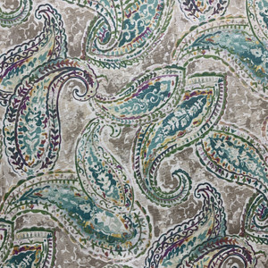 Kelly Ripa Home Bright & Live in Seaglass | Home Decor Fabric | Teal Purple Paisley | P/K Lifestyles | 54" Wide | By The Yard