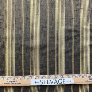 Dubai in Mosaic | Lightweight Drapery Fabric | Stripes in Gold and Brown | 54" Wide | By the Yard
