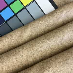Covington in Rawhide Lt .Tan | Faux Leather Upholstery Fabric | Light Pebbled Grain | Vinyl | Heavy Weight / Durable | 54" Wide | By the Yard