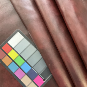 Oregon Trail in Bourbon Red Brown | Faux Leather Upholstery Fabric | Light Pebbled Grain | Vinyl | Heavy Weight / Durable | 54" Wide | By the Yard