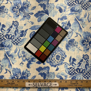 Soft Focus in Porcelain | Home Decor Fabric | Stamped Watercolor Floral in Blue / White | HGTV Home | Linen Like | 54" Wide | By the Yard