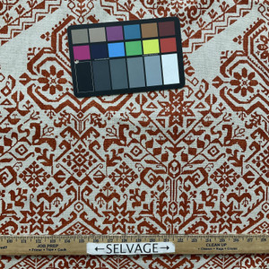 Safi in Sandalwood | Home Decor Fabric | Aztec Design in Burnt Orange / Natural | Kaufmann | Medium Weight | 54" Wide | By the Yard (Also sku skndeco0324-5342)