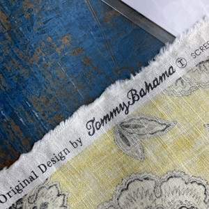 Tahitian Dawn in Sunsplash | Home Decor Fabric | Floral in Yellow / Grey | Tommy Bahama | Linen Like | Medium Weight | 54" Wide | By the Yard